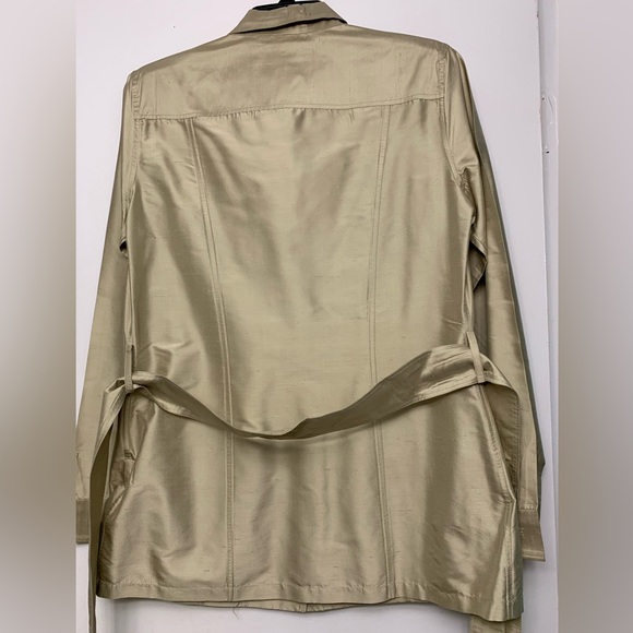 GOSSIP GOLD SILK JACKET, elegant, belted, holiday,party,travel,dressy,slimming🤩💃 - Picture 2 of 8